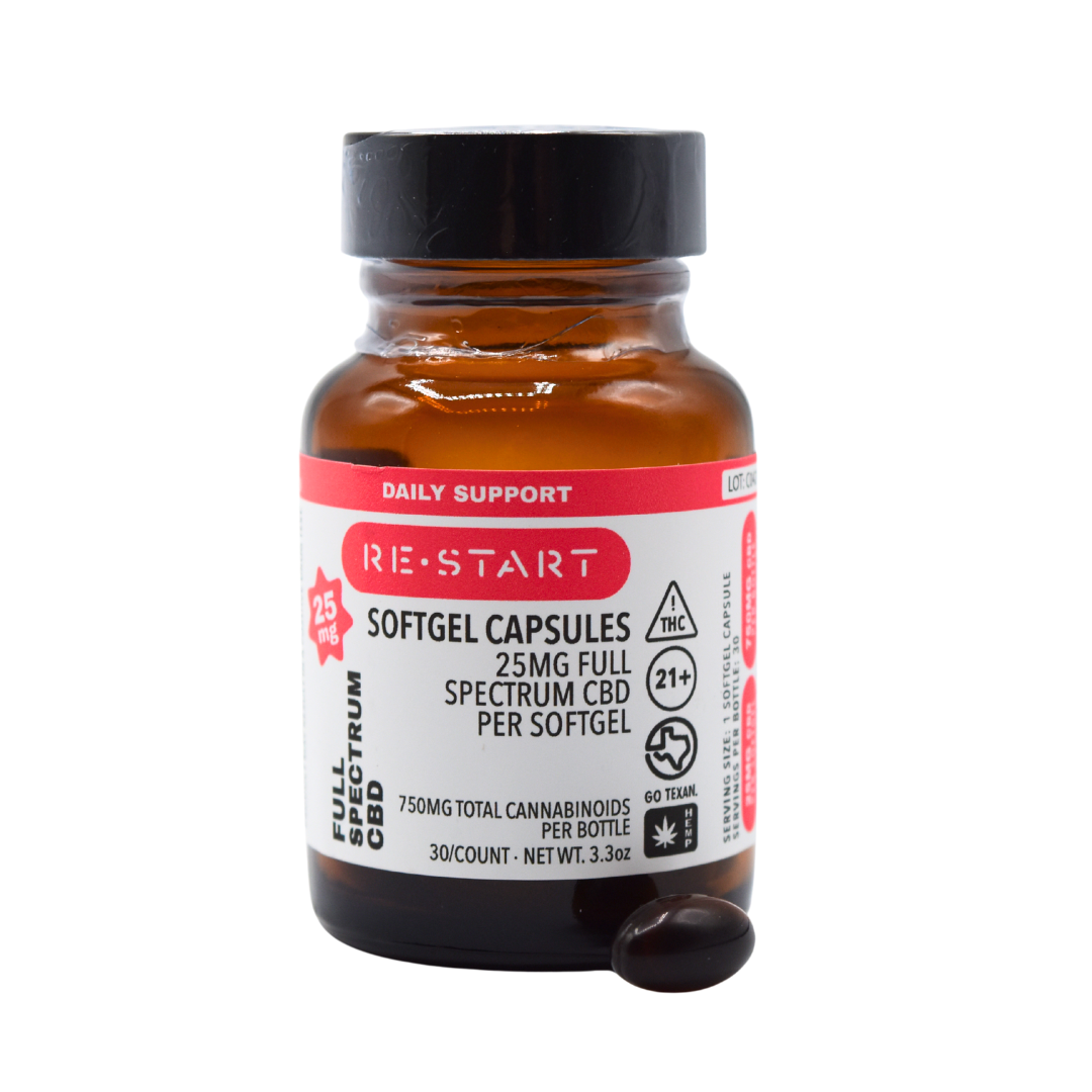 CBD Capsules 25mg Full Spectrum 30-ct